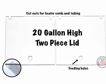 20 Gallon HIGH Clear Polycarbonate Aquarium Lid. Check Compatible Tank Below