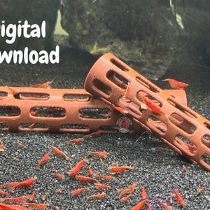 Shrimp Hide Shrimp Hideout  Shrimp Tunnel Shrimp Tank Decoration 3D Printed STL File Shrimp Decoration STL file