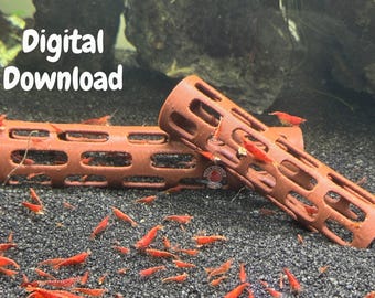 Archivo STL de escondite de camarones impreso en 3D: Decoración de acuario (Descarga digital)