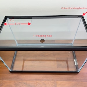 10 Gallon Aquarium Lid Reversible for Hang on Back Filters Clear Polycarbonate Aquarium Lid Check Compatible Tank Size Below image 1