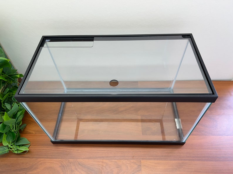 10 Gallon Aquarium Lid Reversible for Hang on Back Filters Clear Polycarbonate Aquarium Lid Check Compatible Tank Size Below image 2