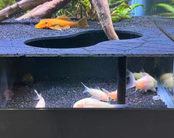 Aquarium/Terrarium Corner Tunnel Fish Cave Fish Hide Reptile Hide 2 Sizes 2 Colors Free Shipping