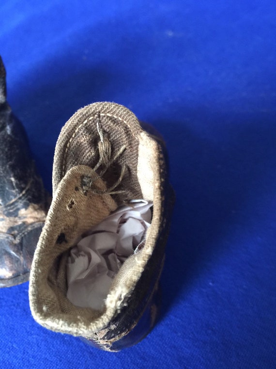 Antique Pair of Little Girls Button Up Shoes - image 10