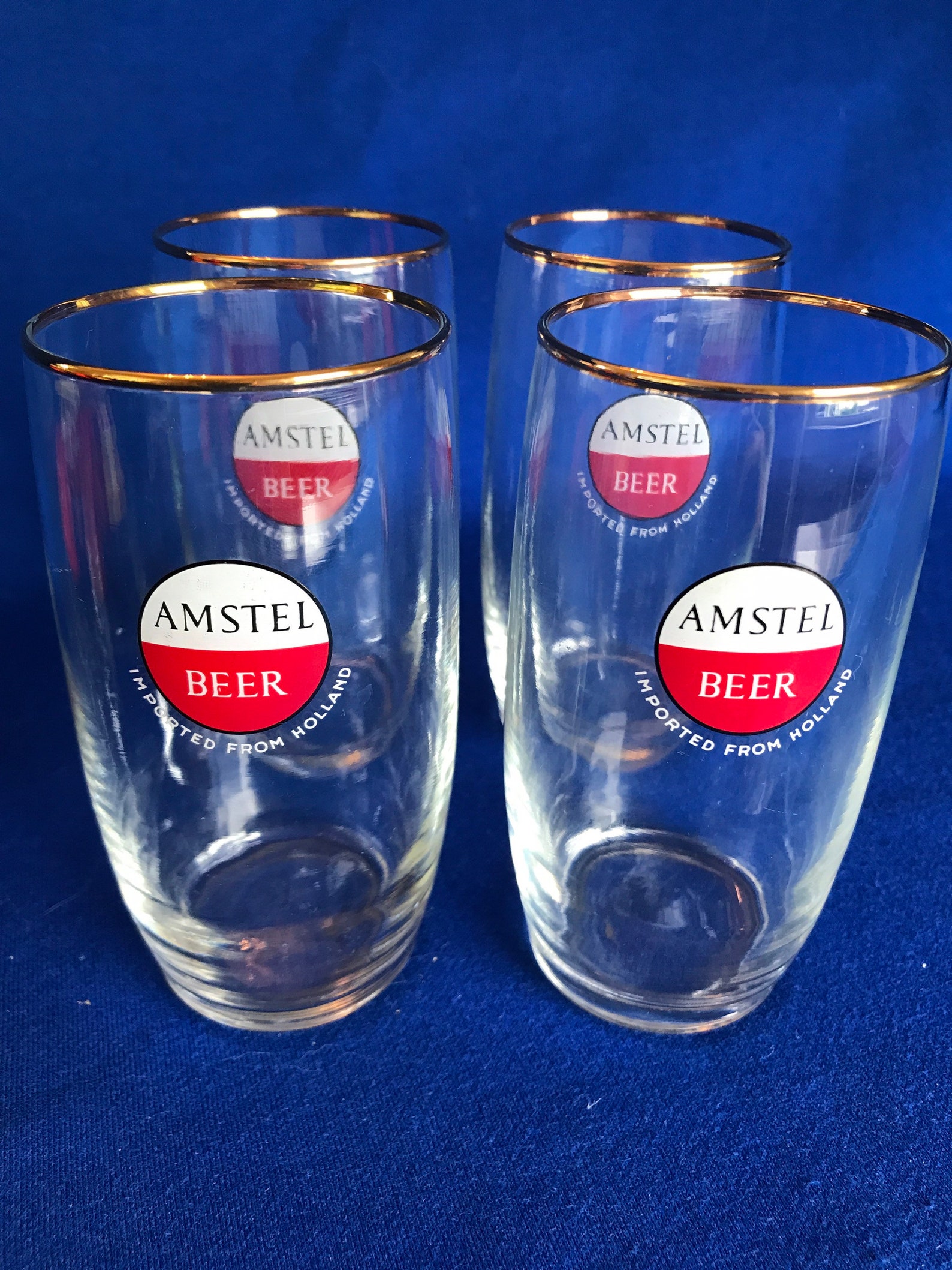 Vintage Amstel Beer Glasses Etsy