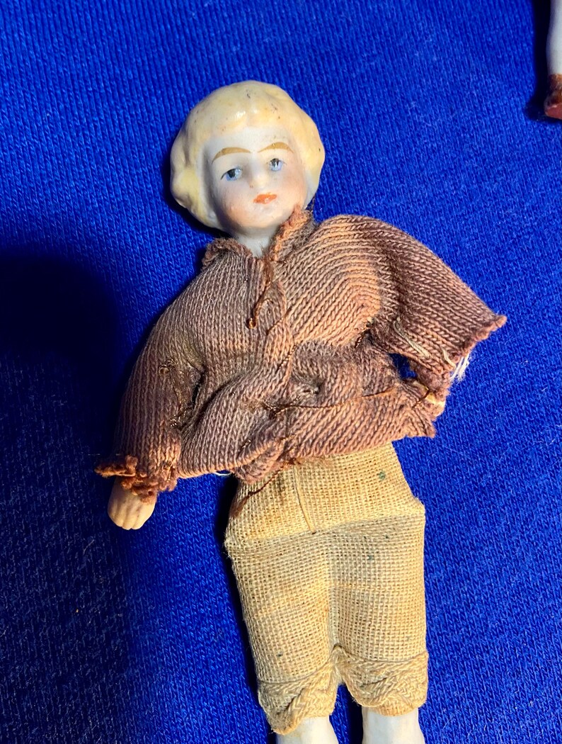 Antique Porcelain Dolls 1920s Small Boy & Girl Etsy