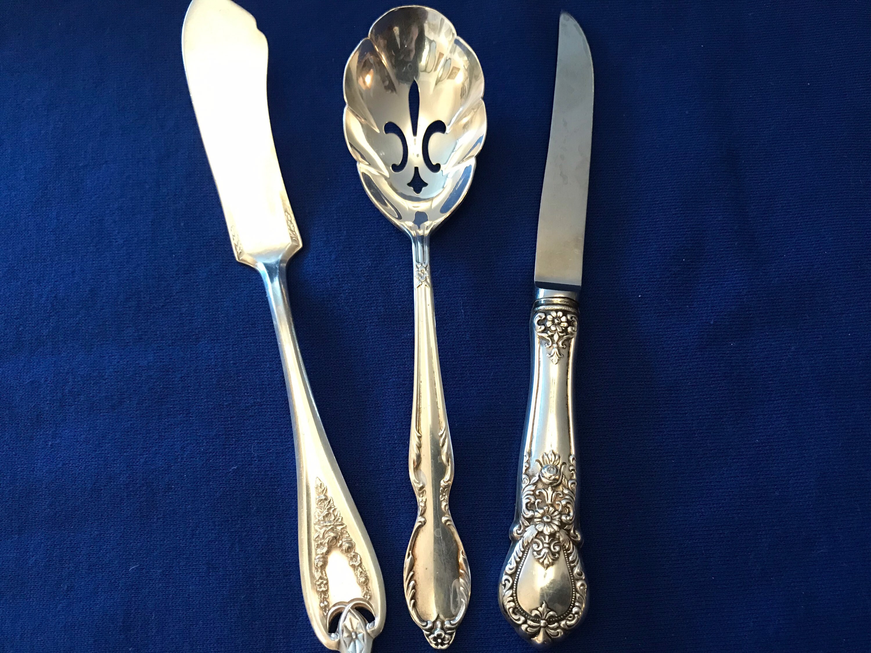 Vintage silver serving pieces Etsy