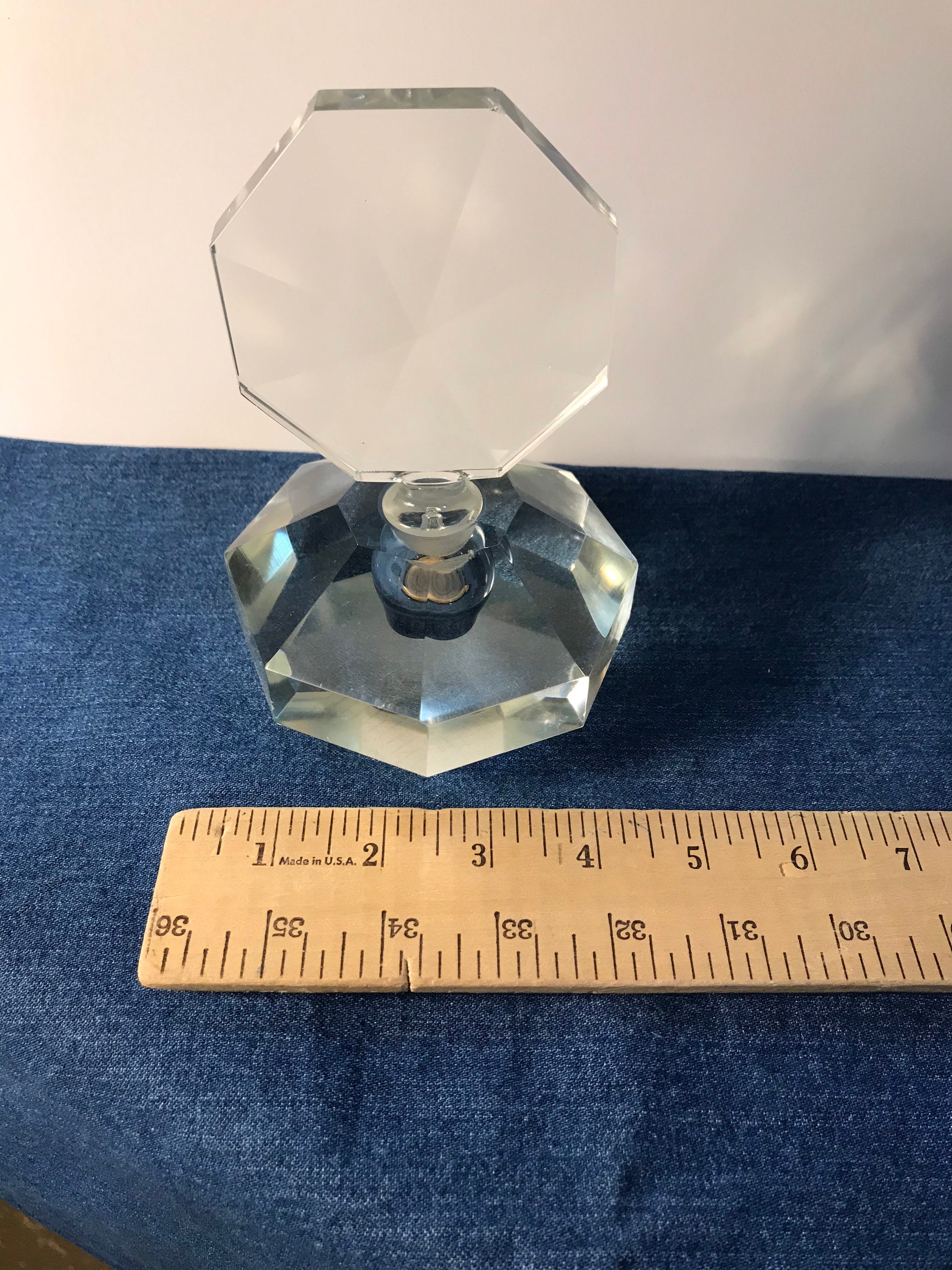 Heavy Large Crystal Perfume Bottle Etsy