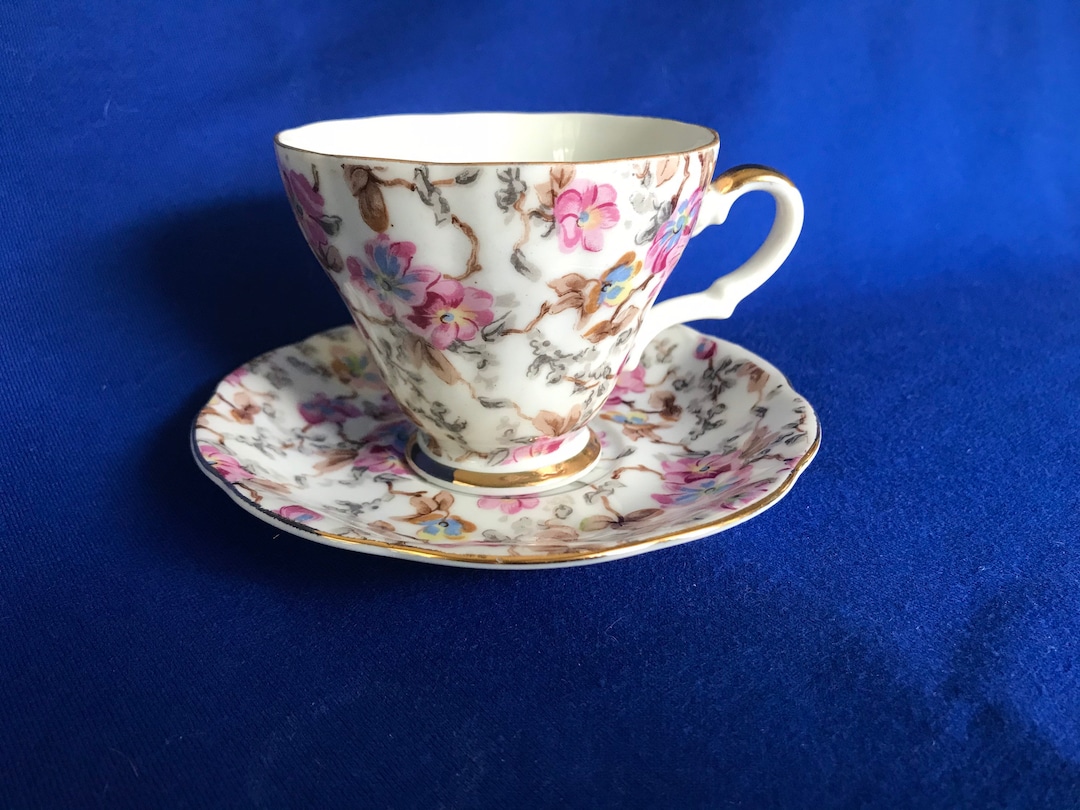 Lefton Tea Cup Vintage Floral Tea Cup Bed and Breakfast Etsy