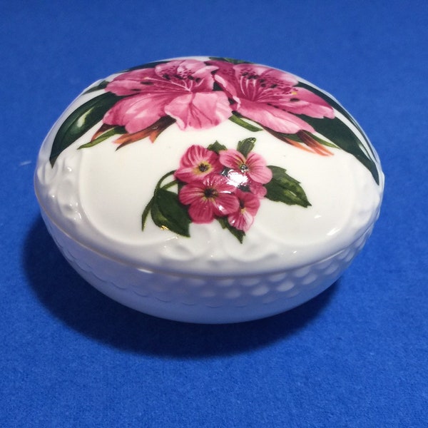 Vintage bone china trinket box