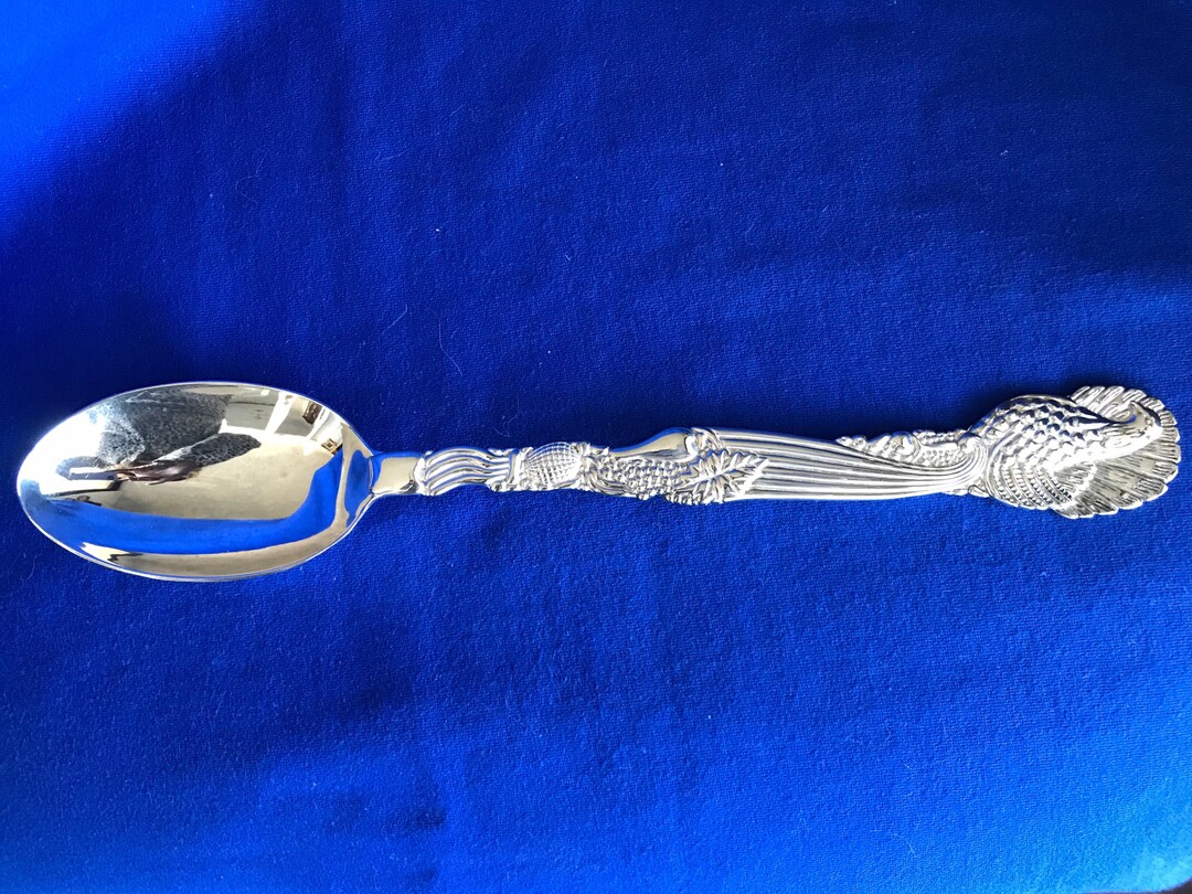 Vintage Serving Utensil, Silver Turkey Serving Piece, Thanksgiving