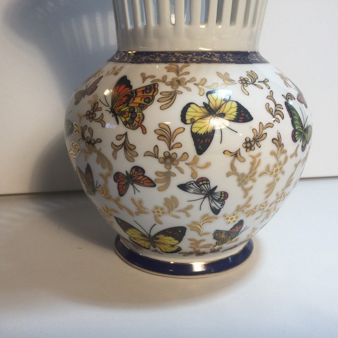 Butterfly Motif Vase Formalities by Baum Bros Etsy