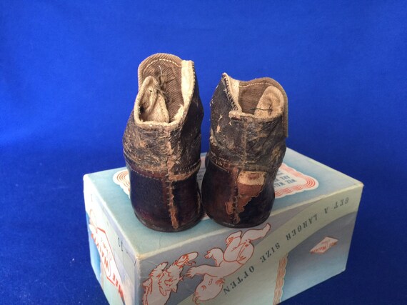 Antique Pair of Little Girls Button Up Shoes - image 6