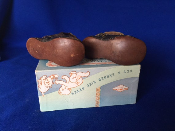 Antique Pair of Little Girls Button Up Shoes - image 8