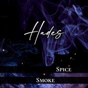 Cera aromática Hades / Inspirada en la saga de Hades y Perséfone / Especias y humo /