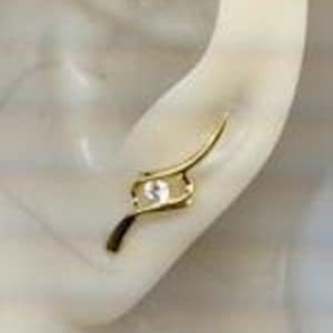 Gold/Silver 6-Colors CZ&#39;s, EarClimber EarPin EarSlider EarVine Earring, presented by Harry Mason Jewelry Unique for Women NonDangle