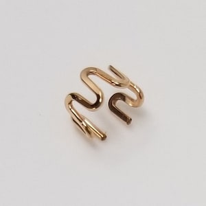 SINGLE Silver/Gold ZigZag SMALL-Cartilage EARWRAP®, ©Harry Mason® Jewelry, for Women, Girls, Fake Cartilage Non-Pierced Earring Look
