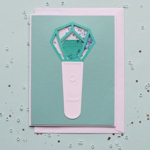 SHINee Kpop Lightstick Greeting Card