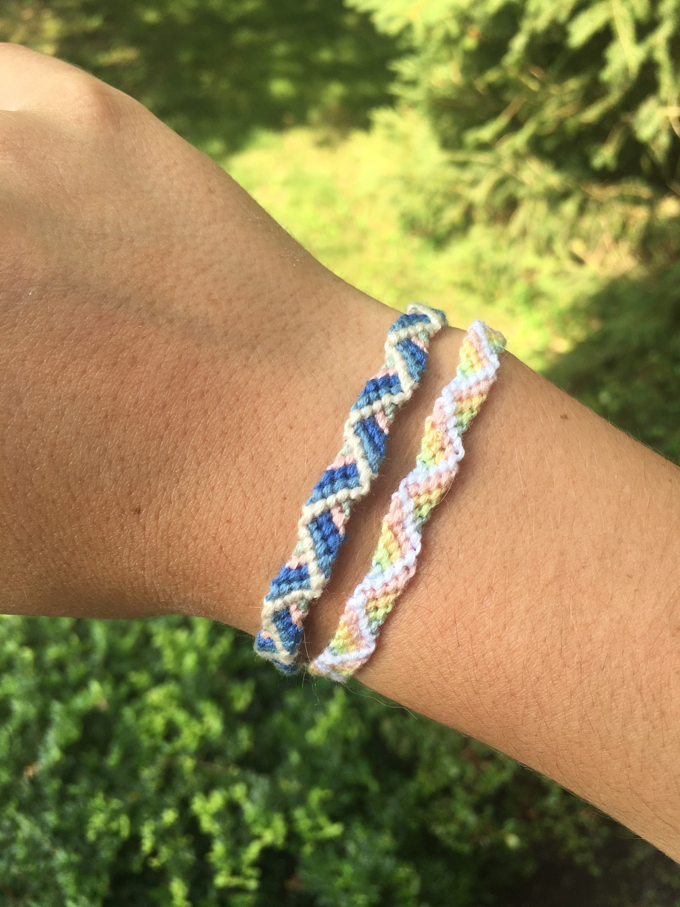 Custom zigzag friendship bracelet Etsy