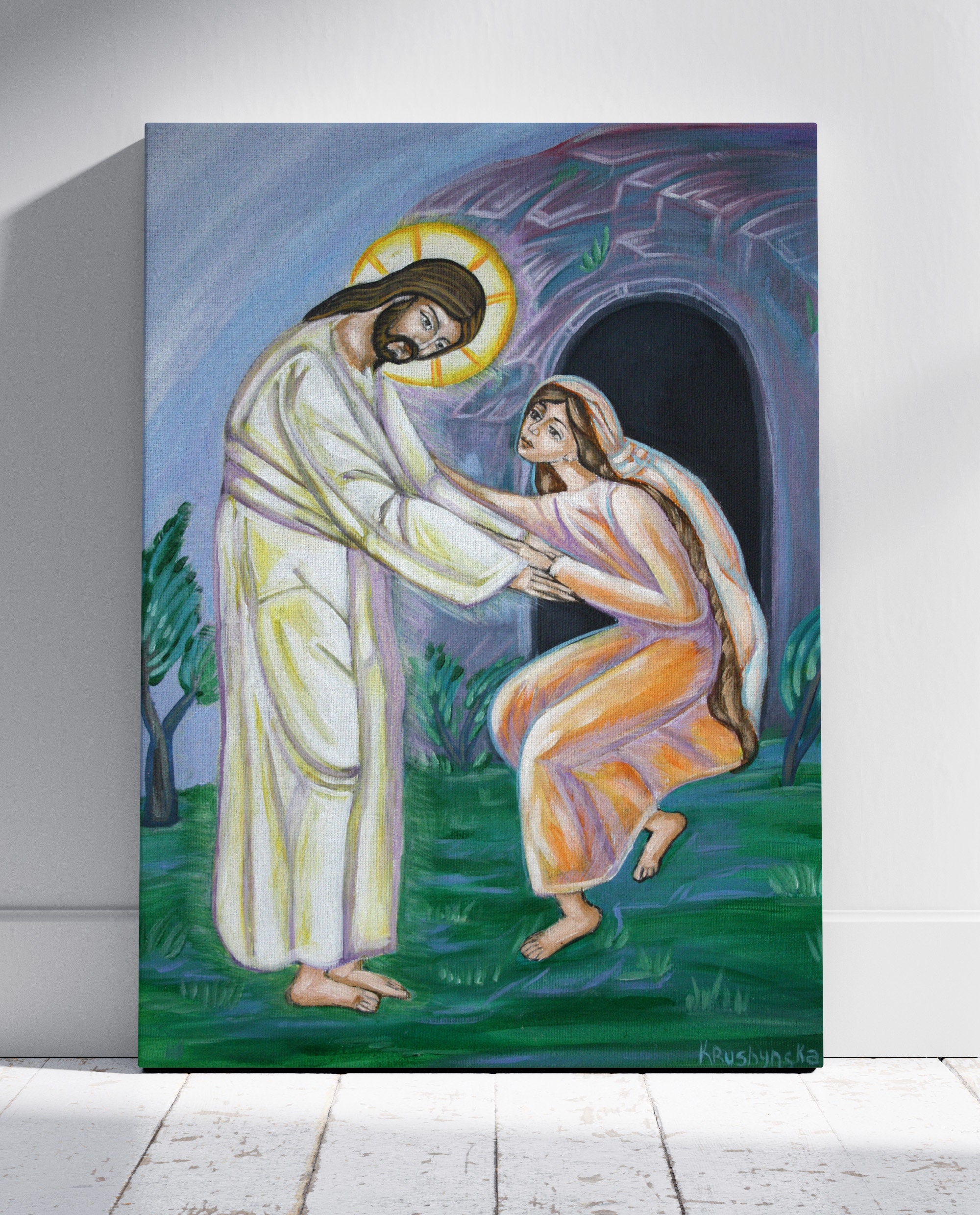 Religious Wall Art of Jesus Christ Greeting the Mary Magdalene. the ...
