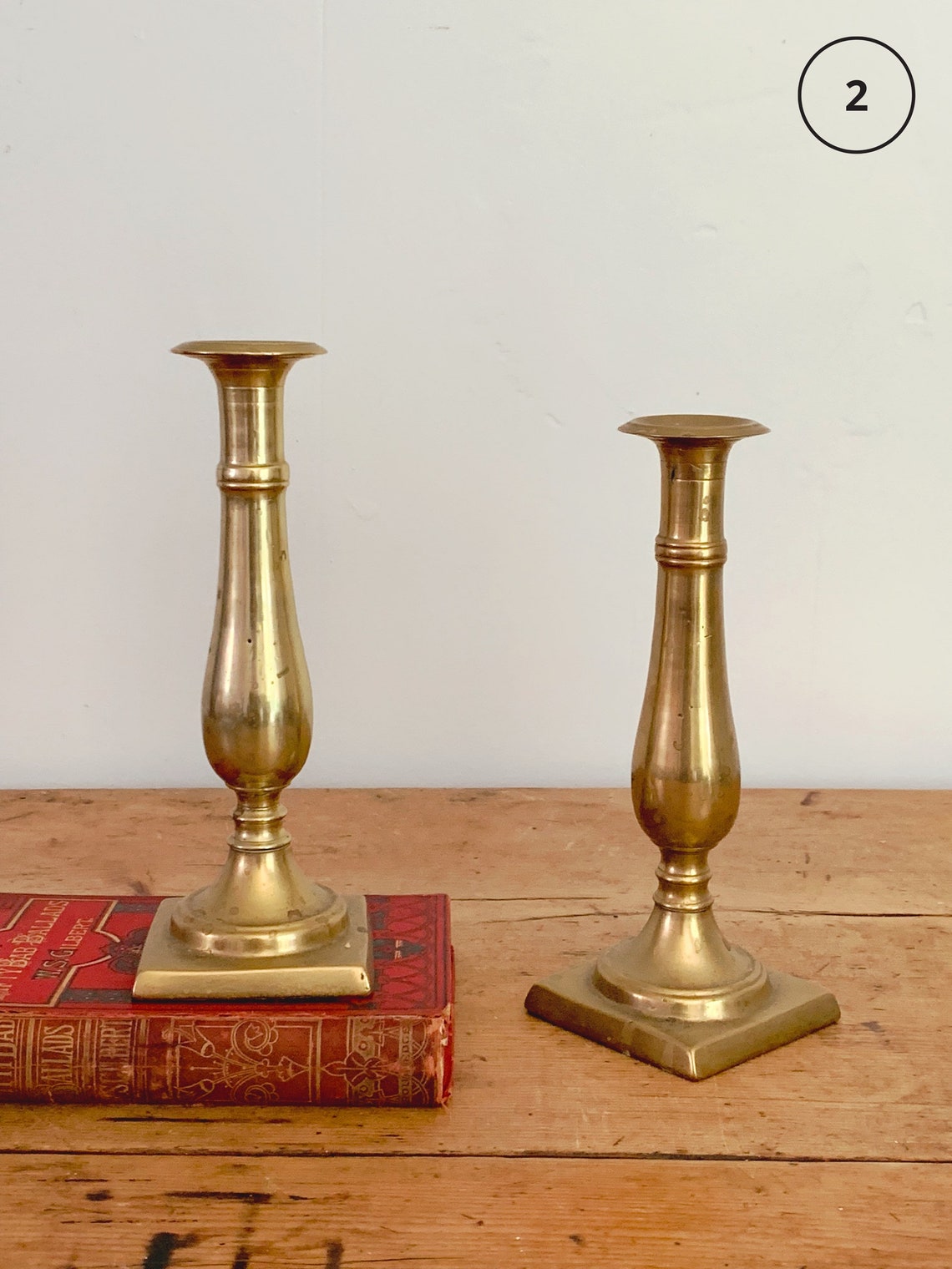 Assorted Vintage Brass Taper Candle Holders Antique Etsy