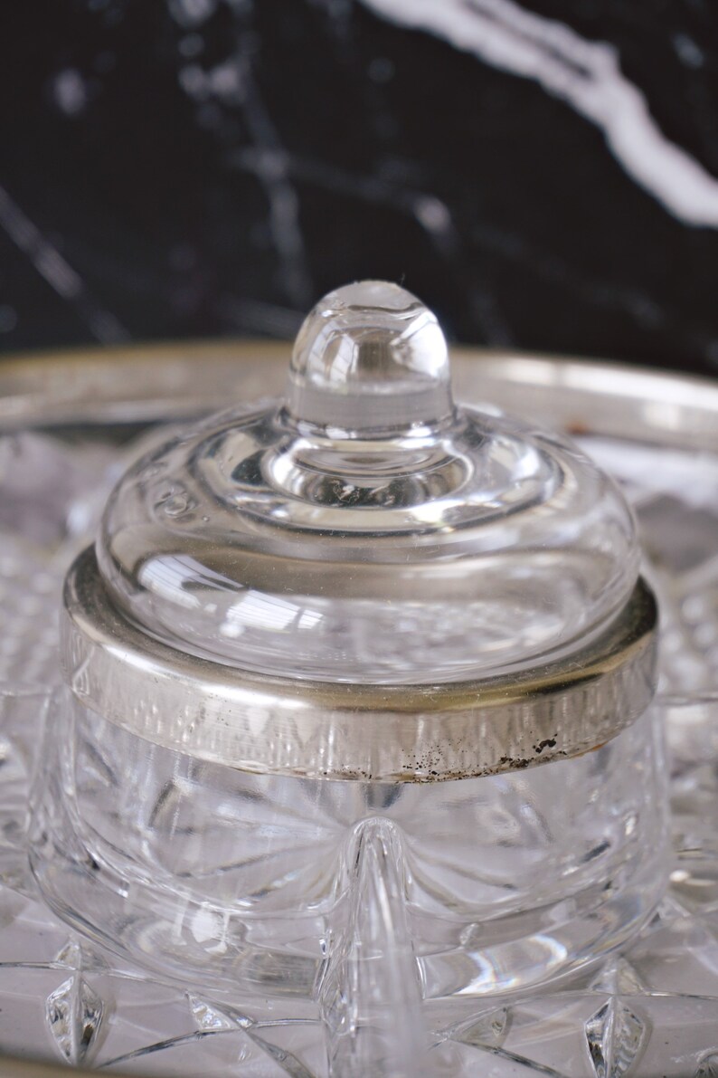 Vintage Heavy Cut Lead Crystal Divided Relish Tray with Etsy