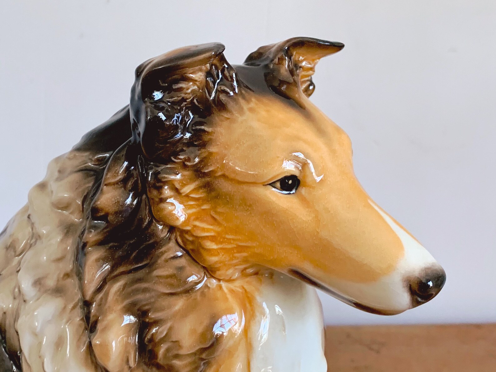 Rare Large Vintage Porcelain Rough Collie Dog Statue by Goebel Etsy
