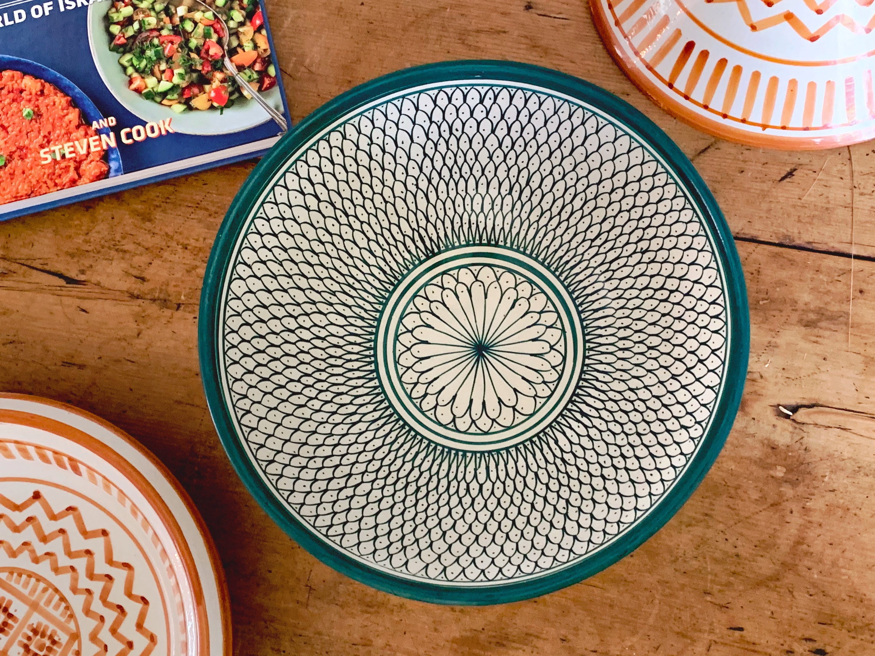 12 Large Hand Painted Moroccan Safi Ceramic Serving Bowl in Etsy