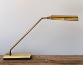 Rare Mid Century Modern Koch and Lowy Brass Adjustable Desk Lamp with Iron Base Modernist Table Lamp Office Decor