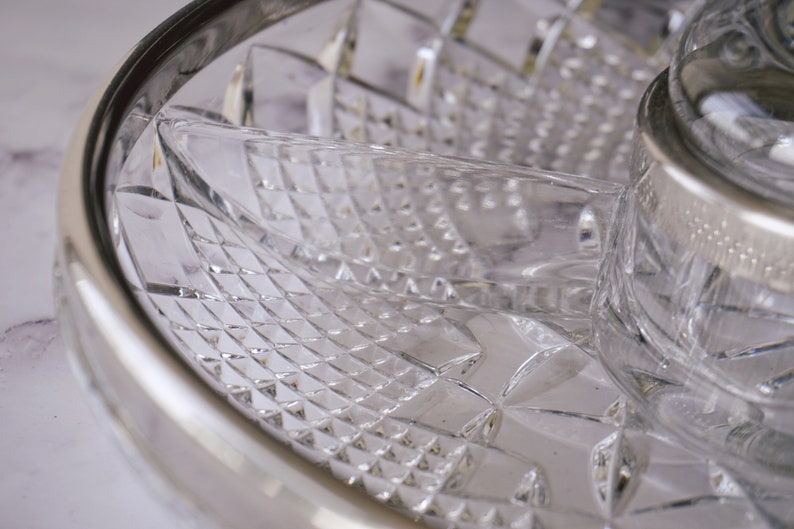 Vintage Heavy Cut Lead Crystal Divided Relish Tray with Etsy
