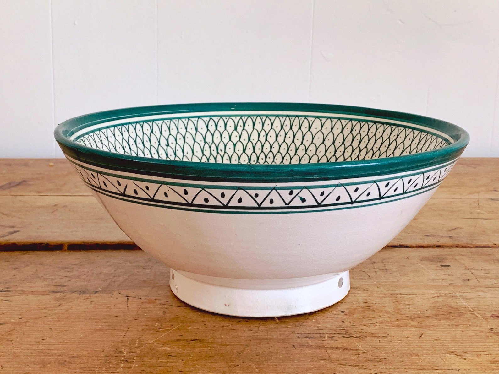 12 Large Hand Painted Moroccan Safi Ceramic Serving Bowl in Etsy