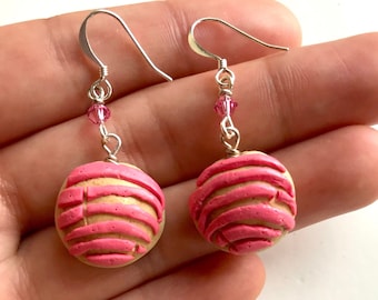 Handmade Concha Earrings: Polymer Clay Pan Dulce Jewelry