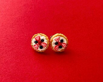 Berries and Cream Fruit Tart Stud Earrings