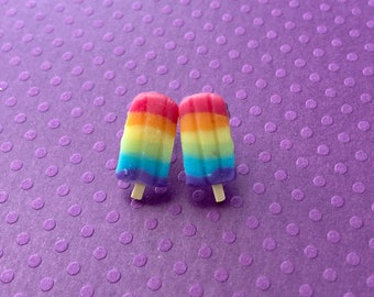 Rainbow Popsicle Earrings