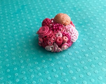 Pink Coral Reef Charm/ Pink Coral Reef Necklace