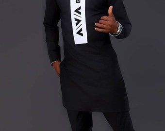 Men Clothing | Kaftan African Men Shirt and Down White| Dashiki Mens Shirt| Family African Wear | African Men’s Clothing| Men’s body suit