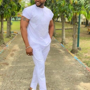 Traje de hombre africano/Camisa y pantalón de hombre/Camisa y pantalón de hombre/