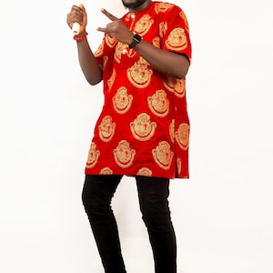 African Isi Agu top| African Igbo Top| Men Clothing| African Isi Agu top| Igbo shirt| Men’s body suit| Nigeria Shirt| Aftican men’s top|