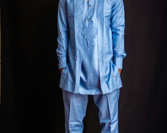 Men Clothing | Kaftan African Men Shirt and Down White| Dashiki Mens Shirt| Family African Wear | African Men’s Clothing| Men’s body suit