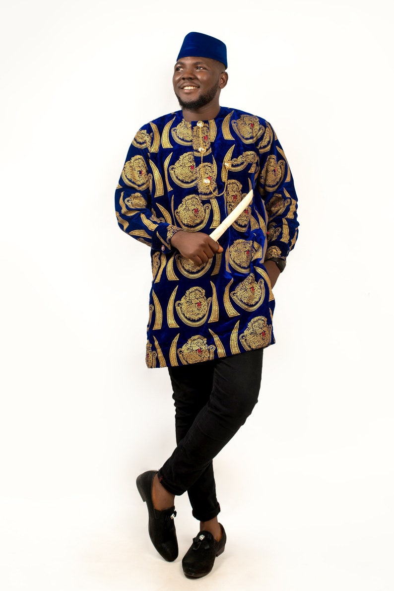 African Isi Agu top African Igbo Top Men Clothing