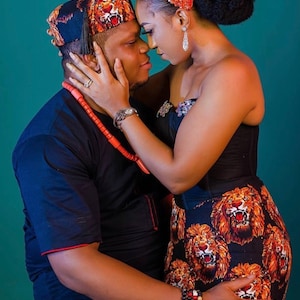 Igbo transitional outfit |Couple outfit | Isi agu couple outfit