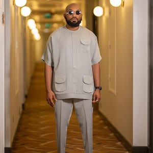 African traditional men&#39;s 2 pieces outfit