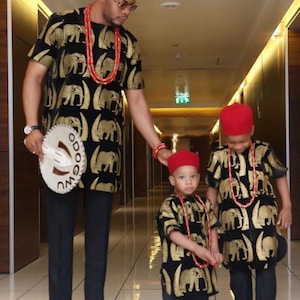 African Isi Agu top|Father and sons isi Agu top| Men’s Isi Agu top|Father and son outfit