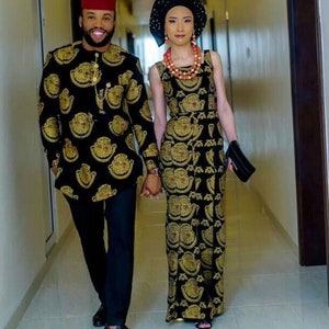 African Isi AAgu outfit | Couple isi AAgu  | family isi AAgu Isi AAgu top|Isi AAgu dress| Women’s isi AAgu | men isi AAgu |Igbo Top/ Shirt