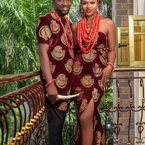 Igbo transitional outfit |Couple outfit | Isi agu couple outfit