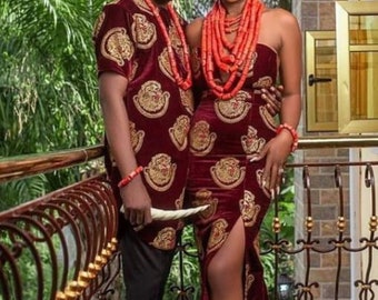 Igbo transitional outfit |Couple outfit | Isi agu couple outfit