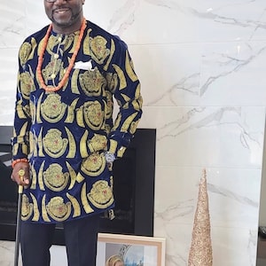 African Isi Agu top| African Igbo Top| Men Clothing| African Isi Agu top| Igbo shirt| Men&#39;s body suit| Nigeria Shirt| Aftican men’s top|