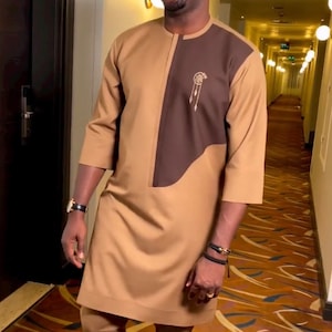 Tenue traditionnelle africaine 2 pièces pour hommes