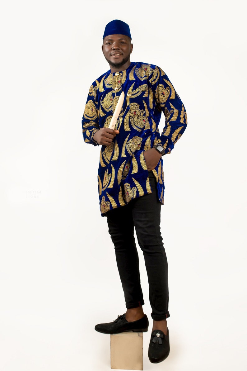 African Isi Agu top African Igbo Top Men Clothing