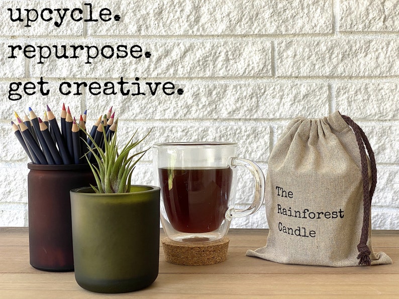 Passion Fruit & Plumeria Vegan Candle, Eco Friendly Product, Medium