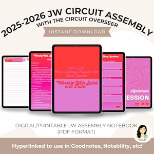 2025-2026 JW Circuit Assembly Notebook: With Circuit Overseer ENGLISH (Digital PDF)